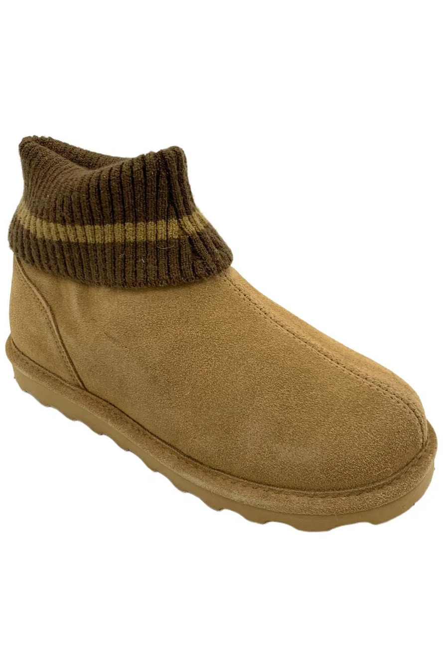 BEARPAW Women's September Suede Boot w Rain/Stain Repellent Coffee - Wide